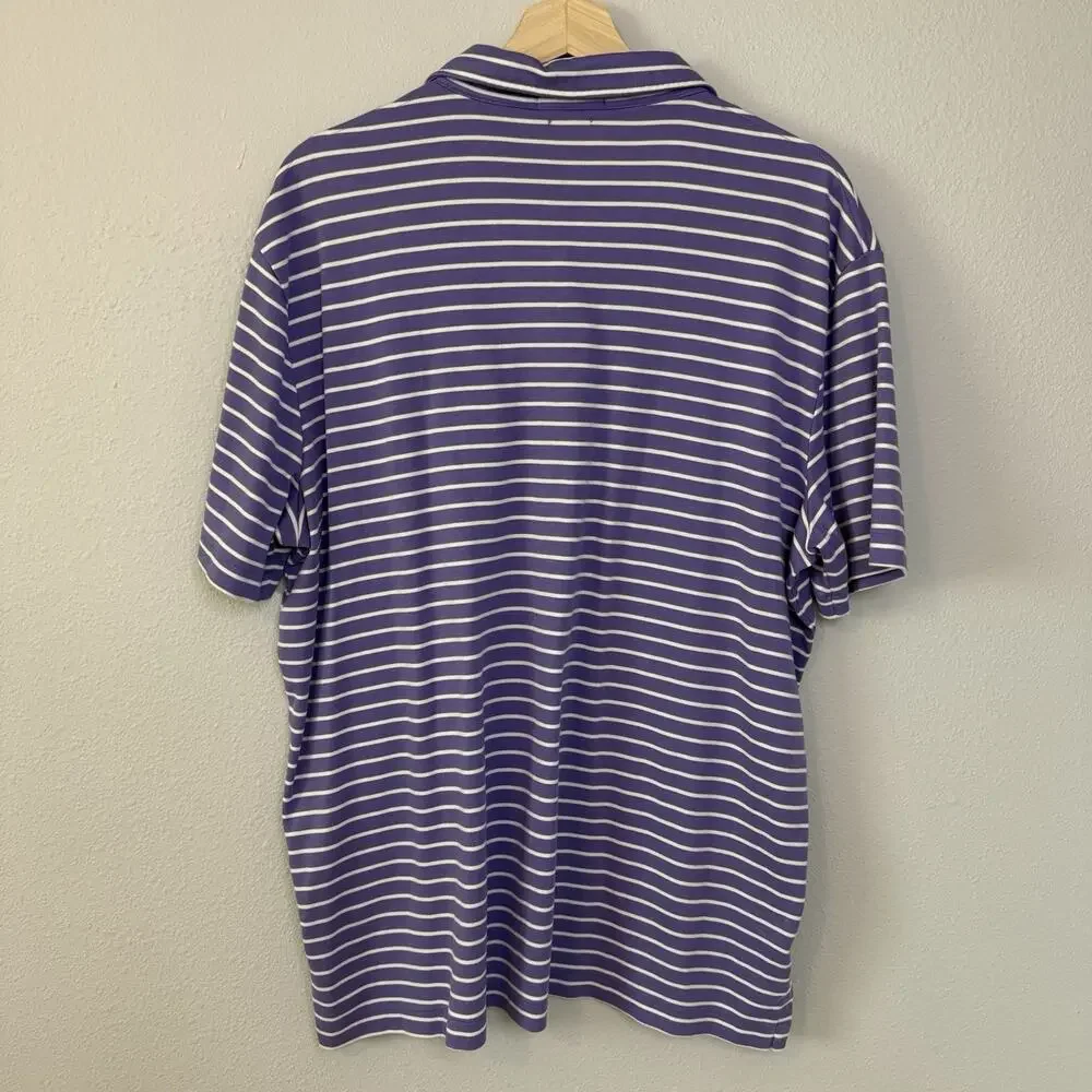 Ralph‎ Lauren Polo Shirt Men Size XL Pony Soft Touch Pima CottonGolf Purple Golf